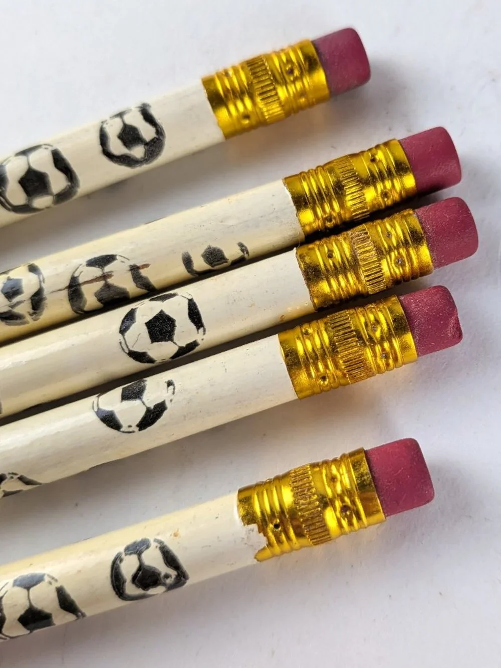 Vintage 90s Soccer Pencil Lot x5